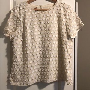 Lined Blouse with Polka Dot Detail